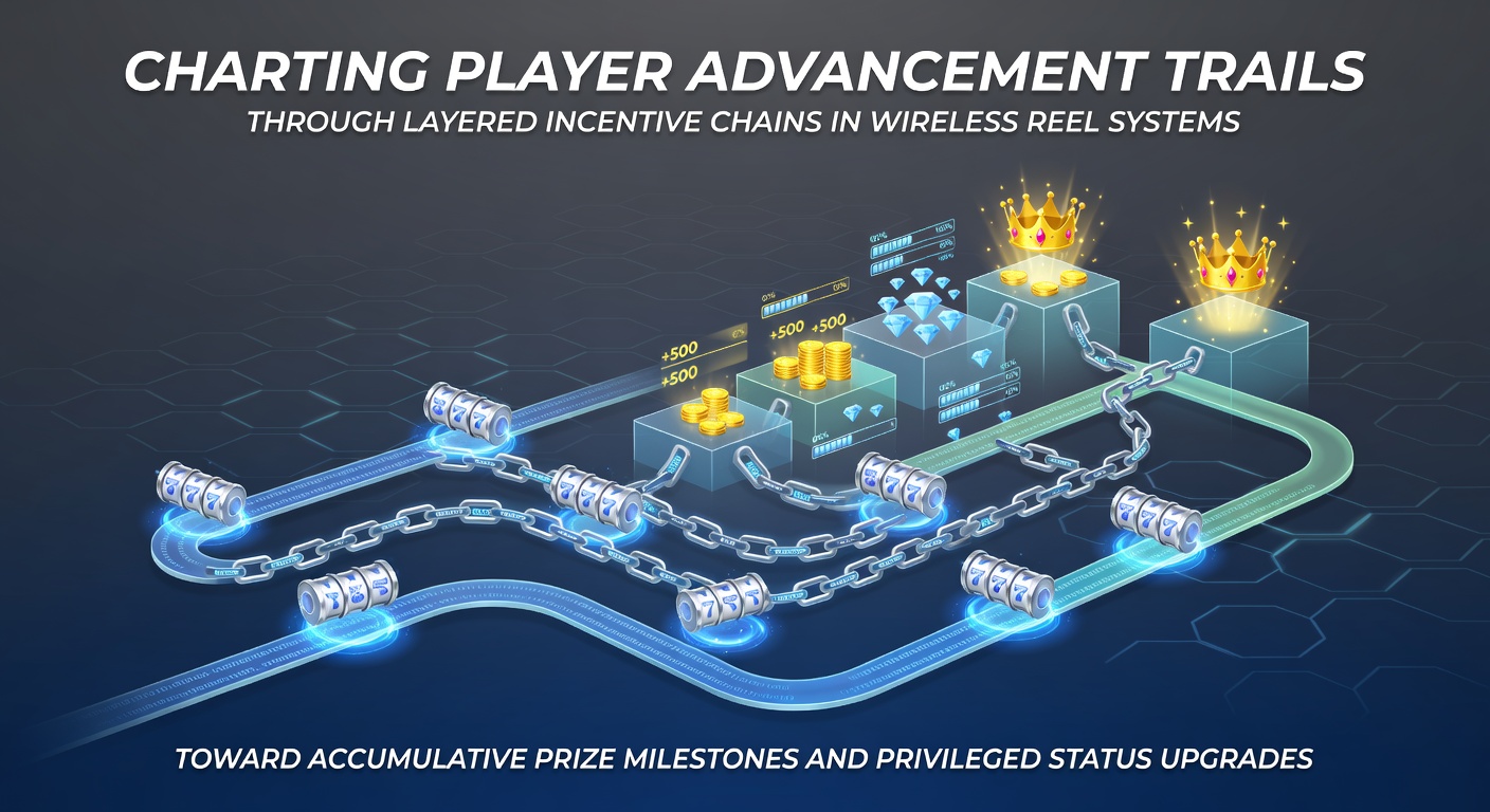 Illustration of player advancement paths in mobile slot systems with layered bonuses leading to prizes and VIP upgrades