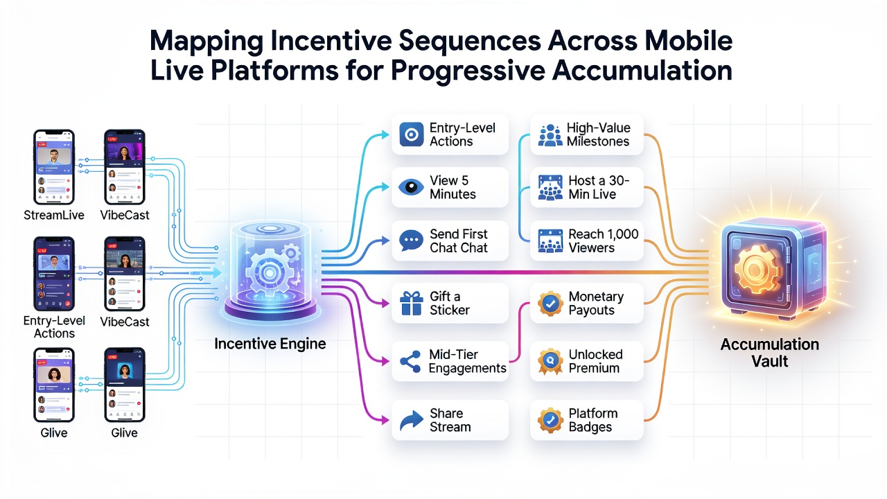 Detailed diagram of progressive accumulation flows in mobile environments