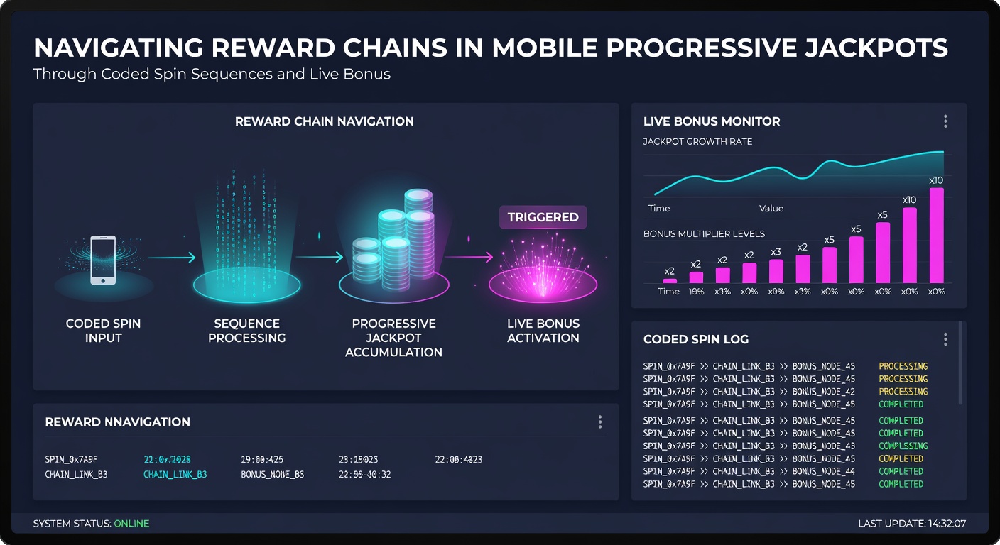 Illustration of live dealer interface connected to mobile progressive jackpot displays showing bonus integration points
