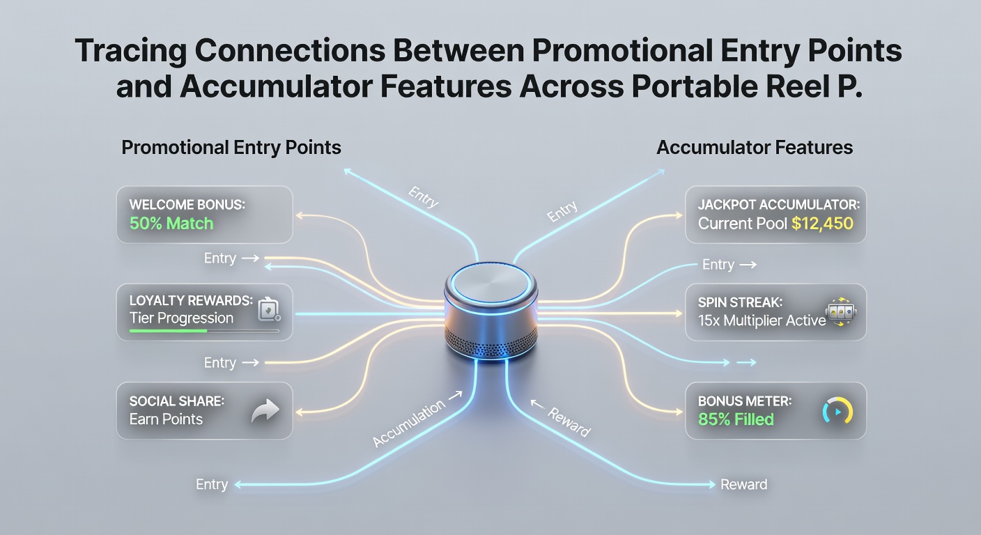 Diagram illustrating data flow from promotional bonuses into accumulator features on mobile reel platforms